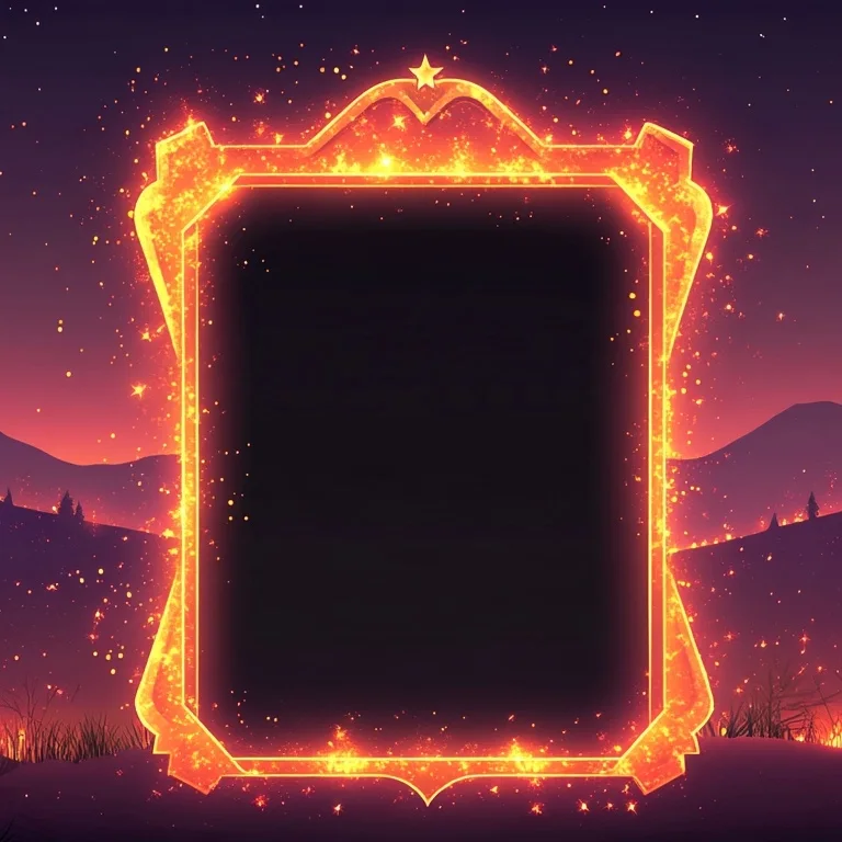 legendary plaque — blazing glowing orange ember