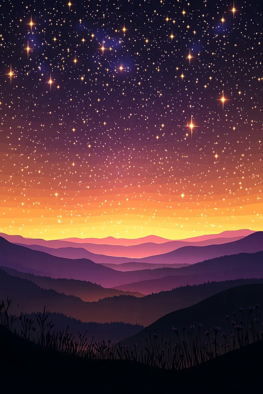the open sky — born-unlit frame, dark crisp ground, no lights