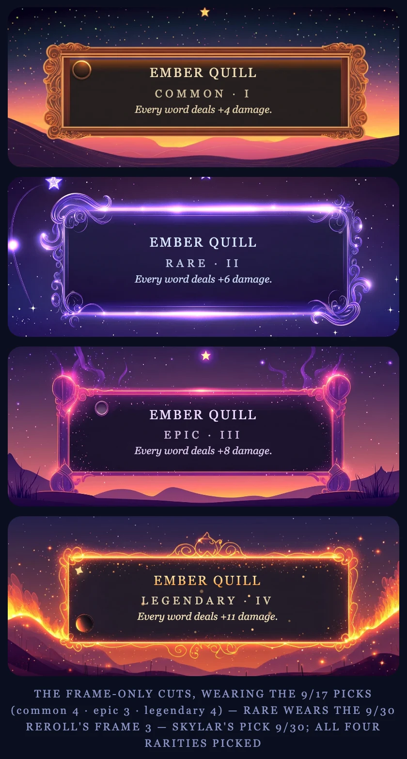 Iconless rarity ladder on iPhone 16 Pro Max