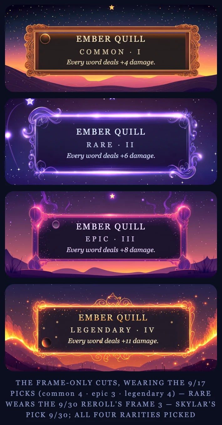 Iconless rarity ladder on iPhone SE